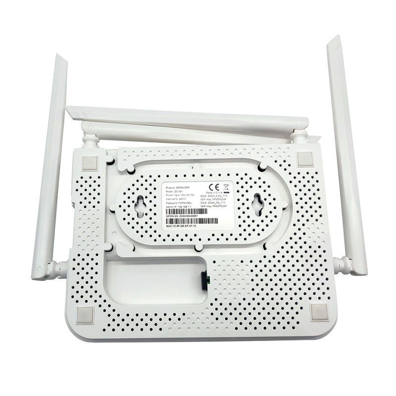 FTTH ONT XPON ONU Dual Band 1USB WIFI 4GE ZC-521 With 4 Extenal Antenna