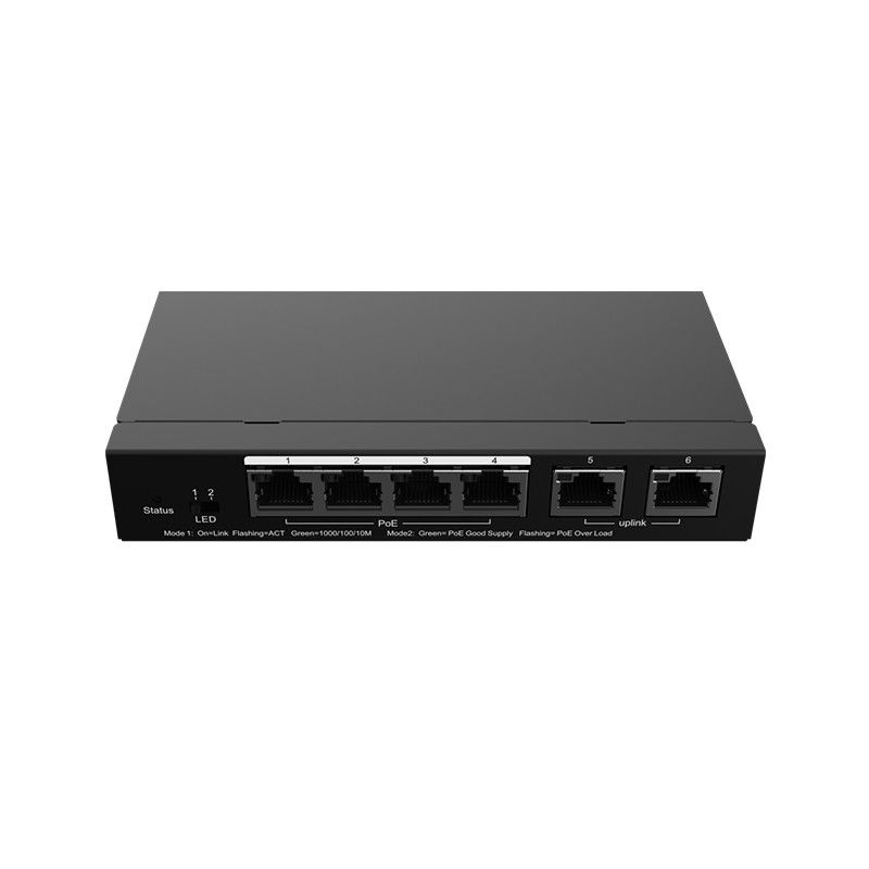 54W 12 Gbps Smart Managed Poe Switch ZC-S2006P 6 Port Gigabit Switch