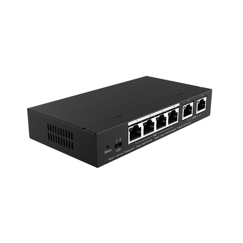 54W 12 Gbps Smart Managed Poe Switch ZC-S2006P 6 Port Gigabit Switch