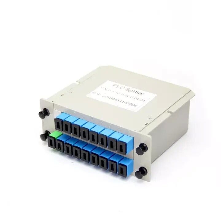 Rack Mount Fiber Optic Splitter ABS Box Cassette Type 1x16 PLC Fiber Splitter
