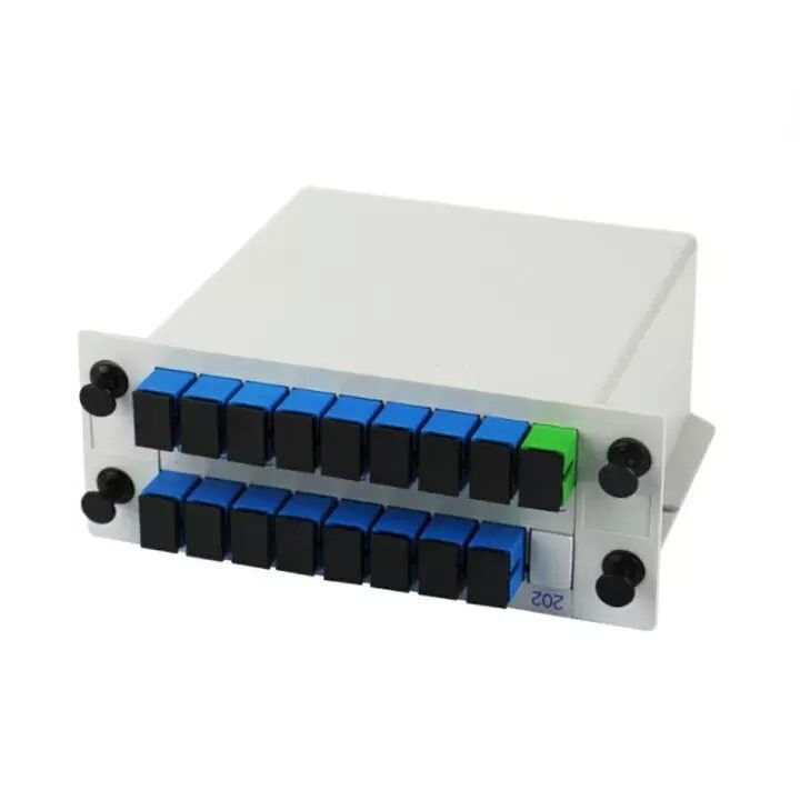 Rack Mount Fiber Optic Splitter ABS Box Cassette Type 1x16 PLC Fiber Splitter