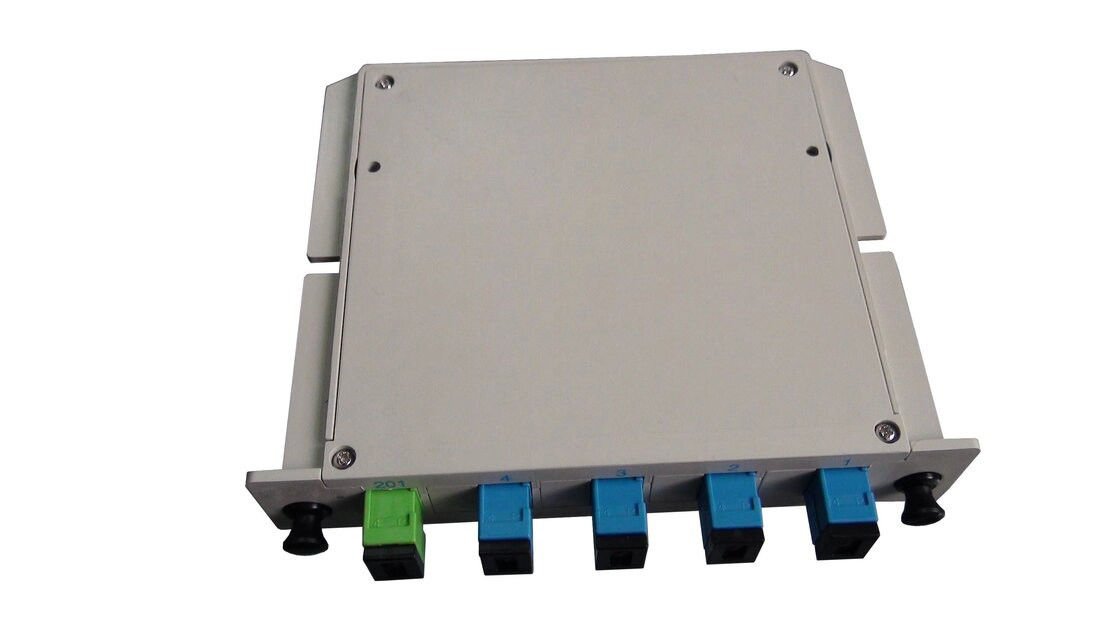 Insert Type Optical PLC Fiber Optic Splitter 55dB With SC UPC Connectors