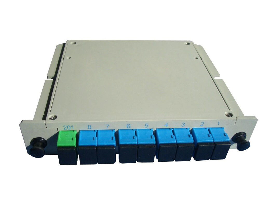 Insert Type Optical PLC Fiber Optic Splitter 55dB With SC UPC Connectors