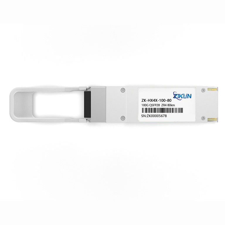 6.5W SFP Module QSFP28 100G ZR4 80km 1295.56nm 1300.05nm 1304.58nm 1309.14nm