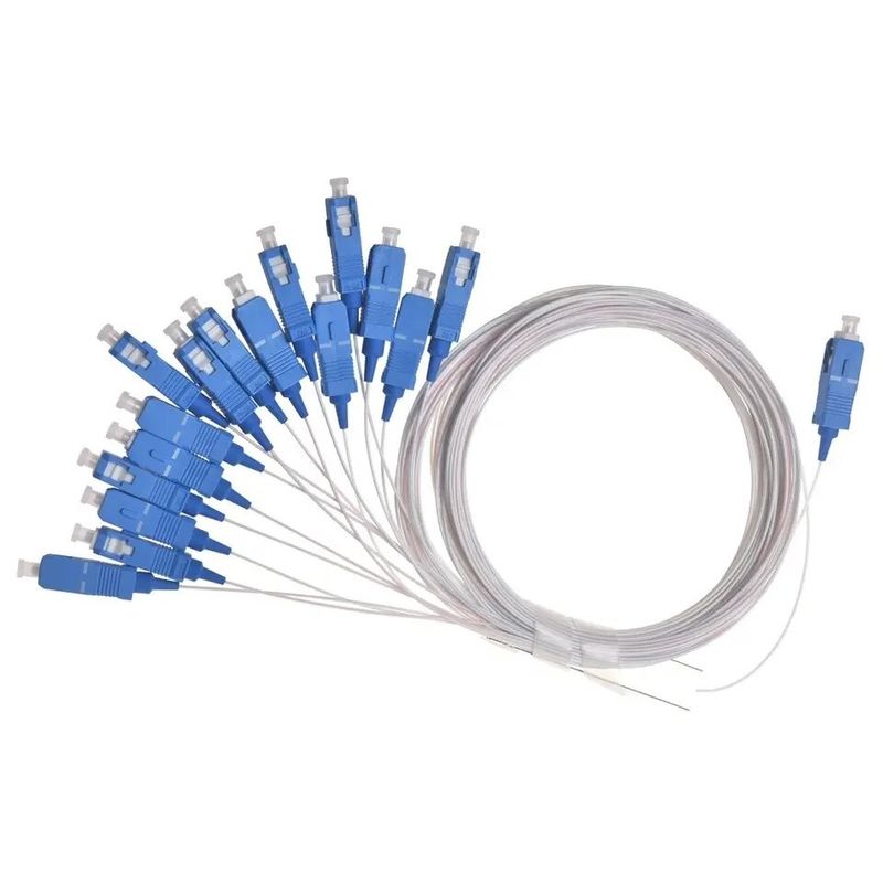 FTTH FTTX PLC Fiber Optic Splitter 1x2 1x4 1x8 1x16 SC / APC Connector